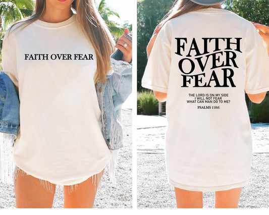 Faith Over Fear Christian Shirt ,Christian colors shirt ,Jesus Shirts, Trendy  T-shirt, sweater and Hoodie
