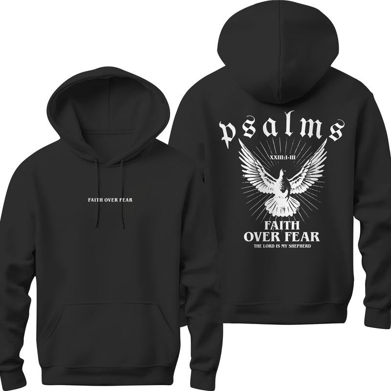 Faith Over Fear Hoodie Bible Verse Hoodie Christian Clothes Christian Merch Jesus Is King Motivational Hoodie Religious Hoodie Jesus   T-shirt, sweater and Hoodie