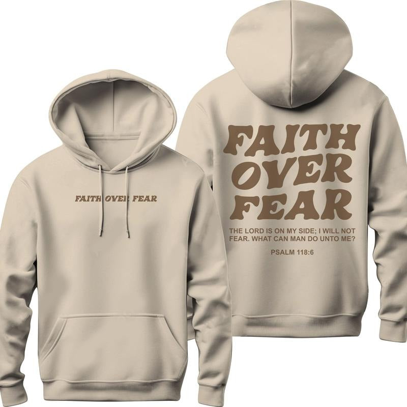 Faith Over Fear Hoodie, Christianity Religious Sweatshirt Gift, Trendy Aesthetics Christian Merch, Scriptural Bible Verse Sweater  T-shirt, sweater and Hoodie