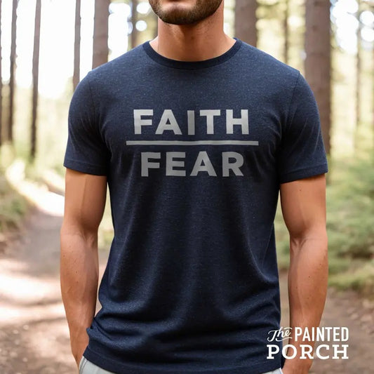 Faith Over Fear Mens Christian Shirt Mens Christian Gifts Faith Shirt Cool Christian Shirts For Men Trendy Christian Mens Shirt  sweater and hoodie