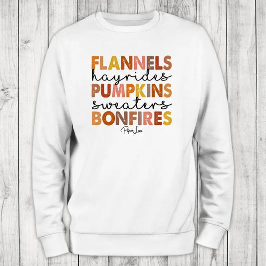Fall | Flannels Hayrides Pumpkins Sweatshirt Classic Womenswear T-Shirts, Hoodie | WearSparks.com