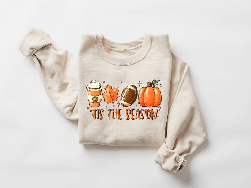 Fall Coffee Sweatshirt, Tis The Season Fall Coffee Sweatshirt, Pumpkin  Fall Halloween Thanksgiving Sweatshirt, Pumpkin Shirt, Autumn Fall Sweater