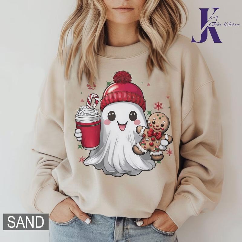 Fall Cozy Ghost Shirt, Cute Autumn Ghost Comfort Colors Shirt, Fall Winter Cozy Ghost Shirt, Ghost Christmas Sweatshirt