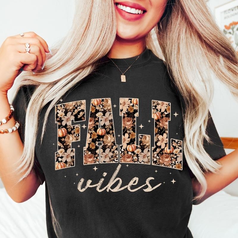 Fall Vibes Comfort Colors, Trendy Women Fall Tshirt Hoodie, Sweatshirt | WearSparks.com
