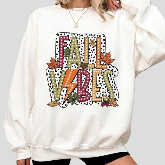 Fall Vibes Sweatshirt, Autumn Shirts, Shirt For Women, Leopard Fall Season Shirt, Retro Fall Sweatshirts, Fall Season Sweatshirt For Her, Women's Tops, Halloween Sweatshirt, Fall Sweatshirt, Cute Thanksgiving Sweatshirt, Fall Time Shirts