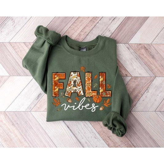 Fall Vibes Sweatshirt, Pumpkin Season Sweater, Thanksgiving Tshirt, Halloween Shirt, Autumn Hoodie, Thanksgiving Gifts