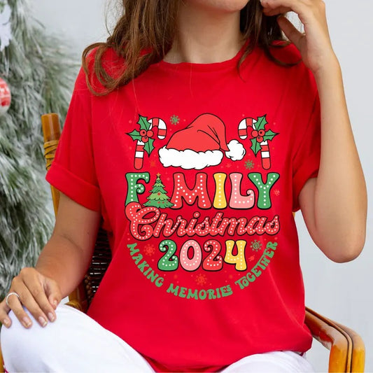 Family Christmas 2024 T-Shirt, Christmas Family Matching Shirt, Christmas Gifts Tee, Christmas Family Holiday Tee, Xmas Family Party T-Shirt.