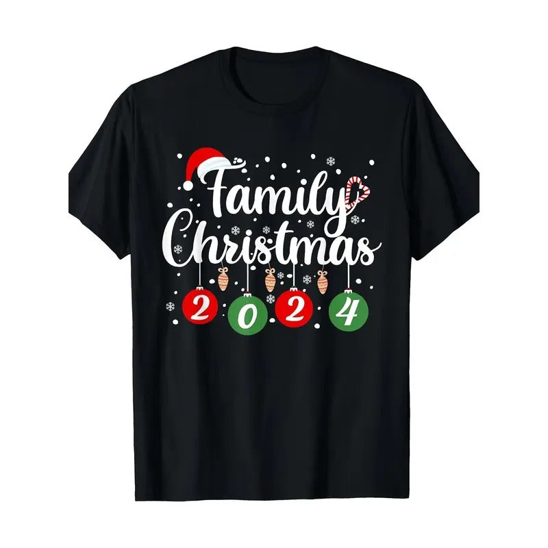 Family Christmas Pyjamas Family Holiday T-shirt, Casual, Printed, Stylish -100% cotton Made in USA