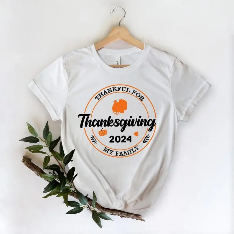 Family Thanksgiving 2024 Matching Shirt - Personalized Family Thanksgiving Dinner Shirt, Perfect for Pumpkin Season, Cozy Autumn Fall Family Shirt, Ideal for Holiday Gatherings and Celebrations