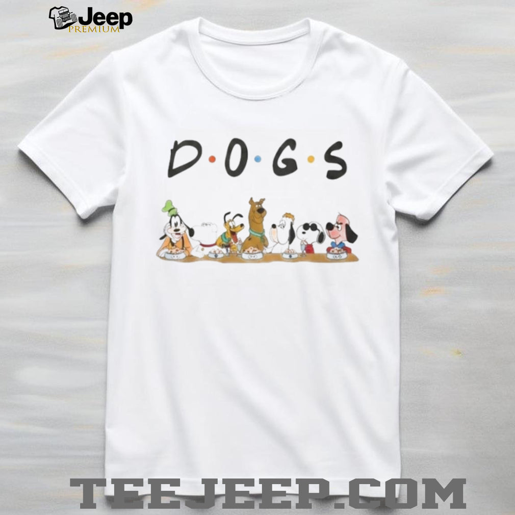 Famous Cartoon Dogs Friends TV Show Inspired Character Graphic T Shirt