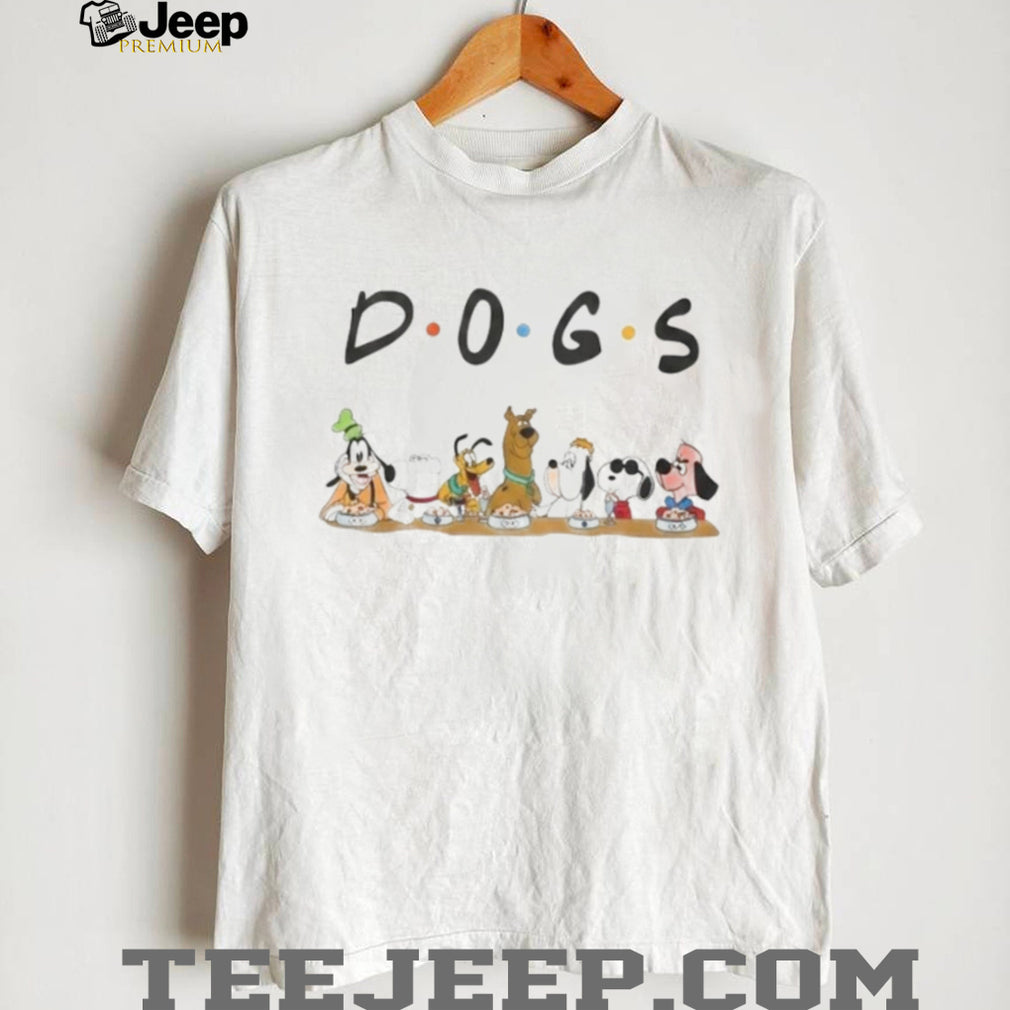 Famous Cartoon Dogs Friends TV Show Inspired Character Graphic T Shirt