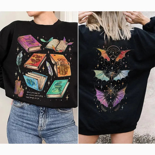 Fan Of ACOTAR Series Two Sided Sweatshirt, The Bat Boys Shirt, Velaris Book Lover T Shirt, SJM Inspired Tee, Gift For Bookishstyle{n002}3