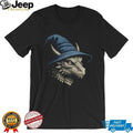 Fantasy Dragon Blue Wizard Hat Magic RPG Gamer Halloween T Shirt