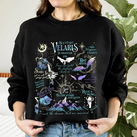 Fantasy Velaris Sweatshirt, Iconic Velaris Book Shirt, City Of Starnight Shirt, Night Court Tee Shirt, Velaris Lovers Shirt, Acotar Merch