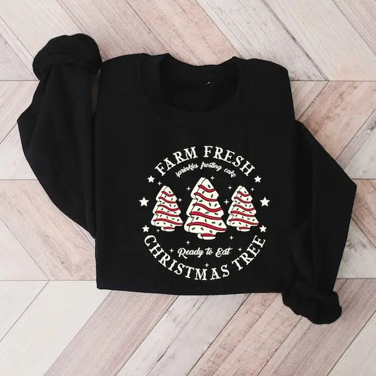 Farm Fresh Christmas Tree Shirt, Christmas Tree Cake Shirt, Christmas Cake Sweatshirt, Christmas Crewneck, Christmas Shirt For Women  T-shirt, sweater and Hoodie