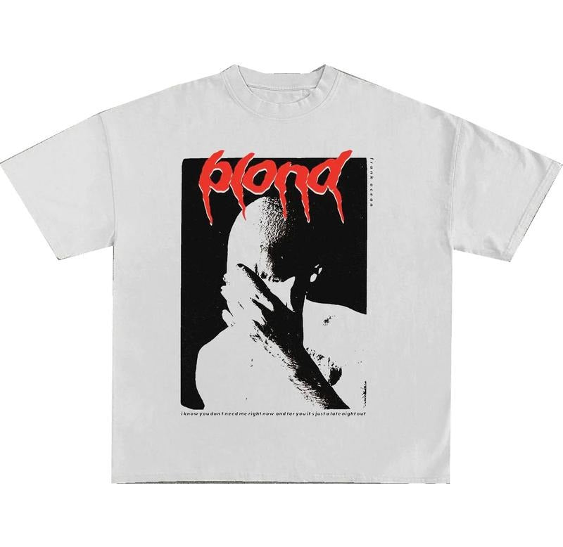 Fashion Blond Print Short Sleeve T-Shirt Menswear Top Underwear Man Tshirt Streetwear Crewneck Shortsleeve Round Neck Tropical