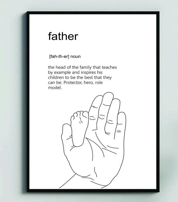 Father Definition Print, Dad Gift Art Decor, Father Gift, Father Definition, Dad Definition, Father Wall Art, New Dad...
