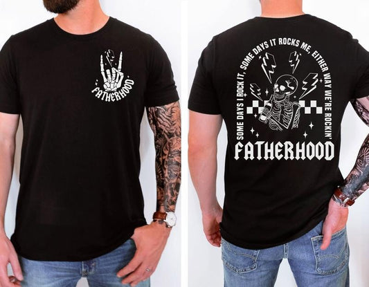 Fatherhood Sometimes I Rock It Sometimes It Rocks Me Shirt Dad Shirt Rocker Dad Gifts Fathers Day Gift Shirt Funny Fatherhood T-shirt TK43GDstyle{n002}2