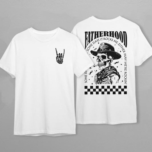 Fatherhood Sometimes I Rock It Sometimes It Rocks Me Shirt, Papa Shirt, Dad Shirt, Rocker Dad Gifts, Fathers Day Gift