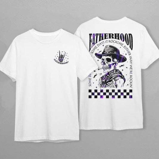 Fatherhood Sometimes I Rock It Sometimes It Rocks Me Shirt, Papa Shirt, Dad Shirt, Rocker Dad Gifts, Fathers Day Gift, Rocker Papa Tee TK43GN