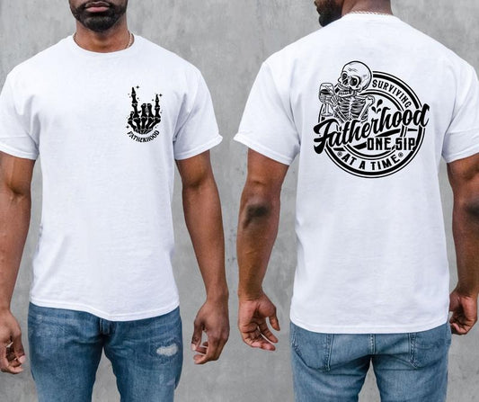 Fatherhood Surviving One Sip At A Time Svg Png Fatherhood Png Dad Svg Skull Svg Funny Png Sarcastic Png Pocket Included TK43GN