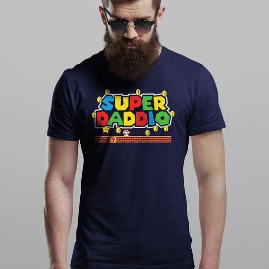 Fathers Day T Shirt Super Daddio Gamer Dad Fun Gift Novelty T-shirts  sweater and hoodie
