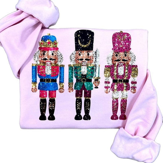 Faux Glitter Nutcracker Sweatshirt
