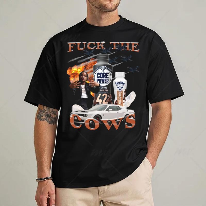 Fck The Cows T-Shirt Classic Style Clothes Men Women Streetwear