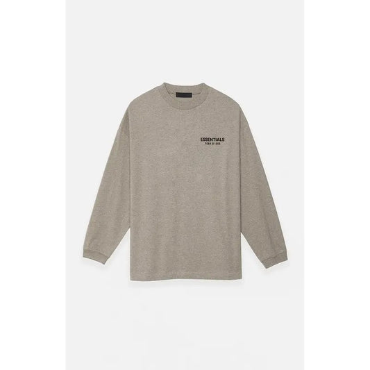 Fear of God ESSENTIALS Men's Heather Grey Long Sleeve T-Shirt