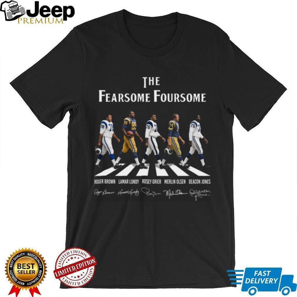 Fearsome Foursome Rams Football Legends Vintage Retro Style Men Sports Fans Collectible Shirt