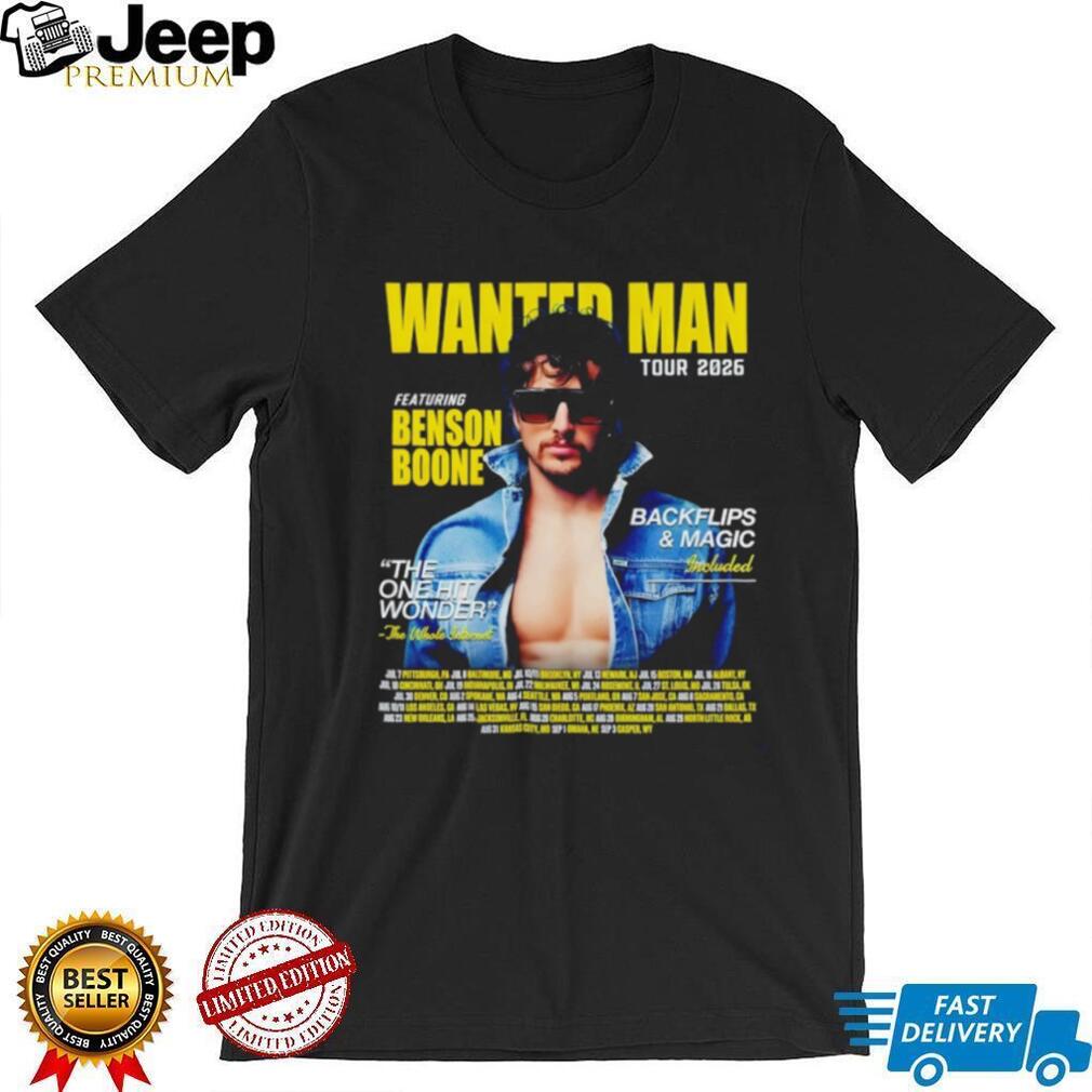 Featuring Benson Boone Wanted Man Tour Concert the One Hit Wonder 2026 shirt