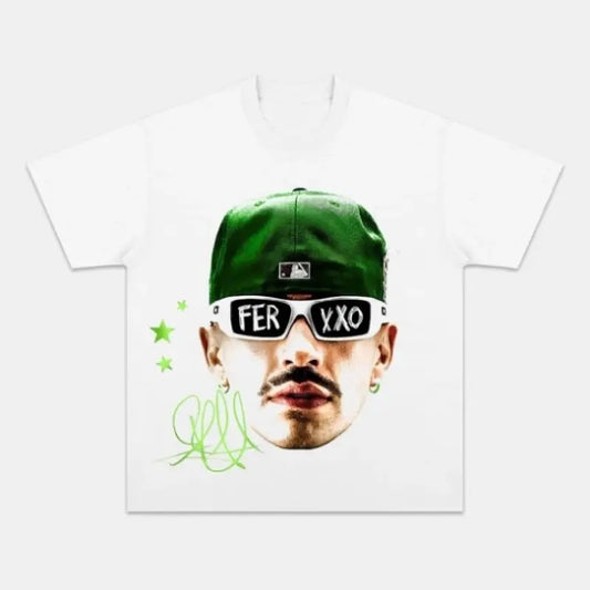 Feid Ferxxo Big Face Rap Tee - Trendy and Eye-Catching Design
