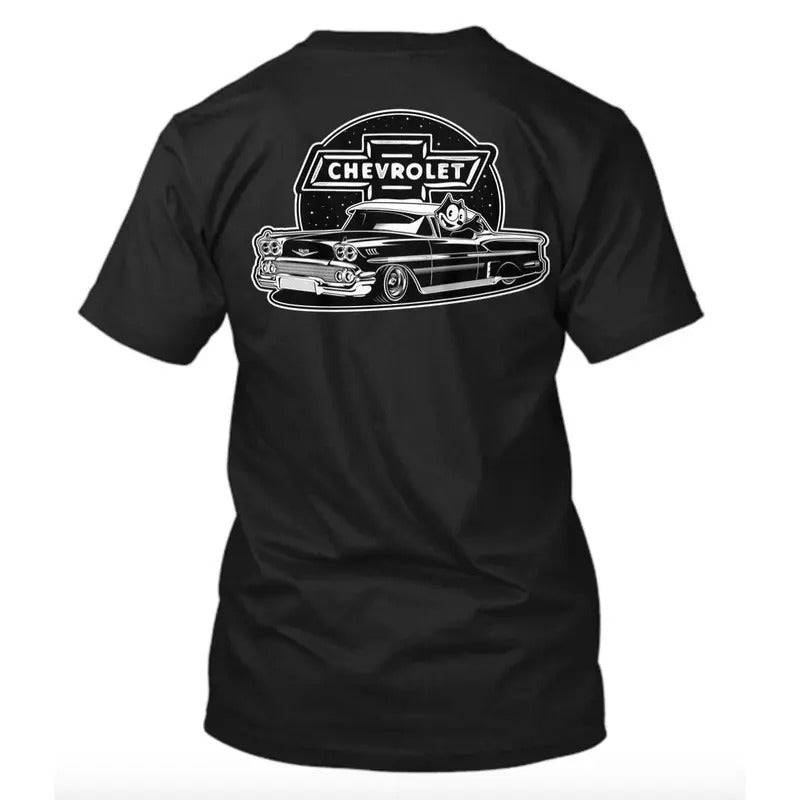 Felix Chevrolet Felix The Cat 1958 Chevy Lowrider Style T Shirt 2 Side Sweatshirt, Hoodie, Comfort Colors