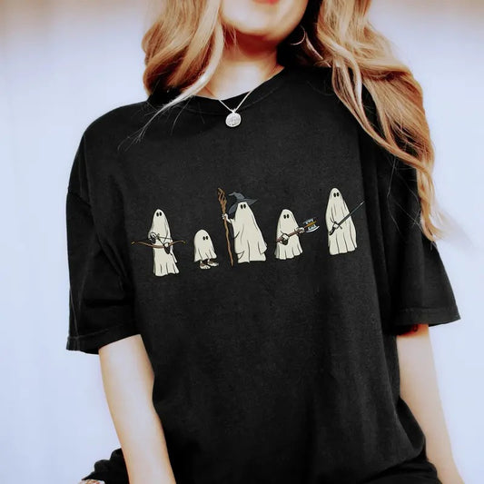 Fellowship Ghosts Shirt, The Epic Fantasy Book Halloween Tee, The Fellowship, Fellowship Tee, Unisex T-Shirt, Gifts For Friends Besties, Short Sleeve Tee Shirt, Gifts Ideas For Women, Gifts For Birthday