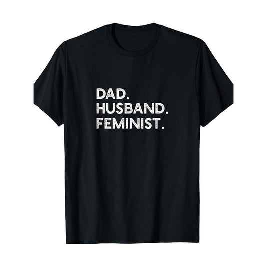 Feminist Dad & Husband Support - 'Wake Up Dad' Graphic Tee, 100% Cotton, Short Sleeve, Crew Neck - Perfect Father's Day Gift Made in USA