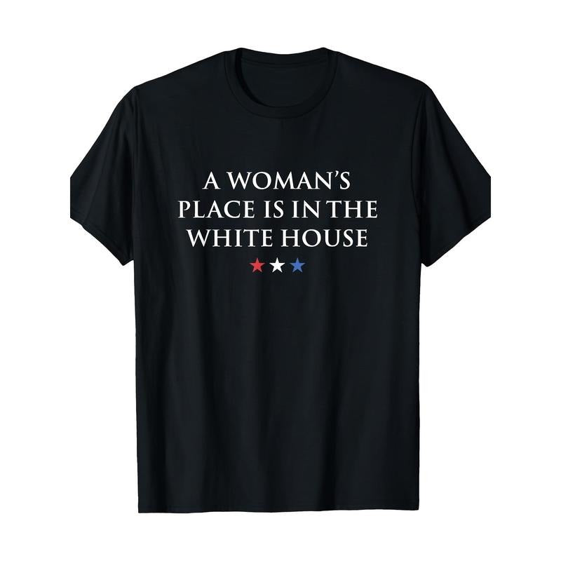 Feminist White House Graphic Tee for Women - 100% Cotton, Short Sleeve, Crew Neck, Casual Fit Made in USA