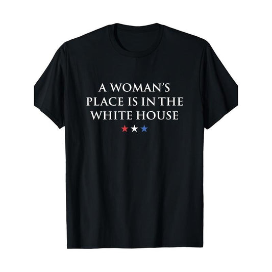 Feminist White House Graphic Tee for Women - 100% Cotton, Short Sleeve, Crew Neck, Casual Fit Made in USA