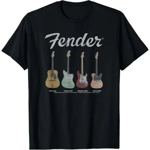 Fender Vintage Guitar Lineup T-Shirt Made in USA