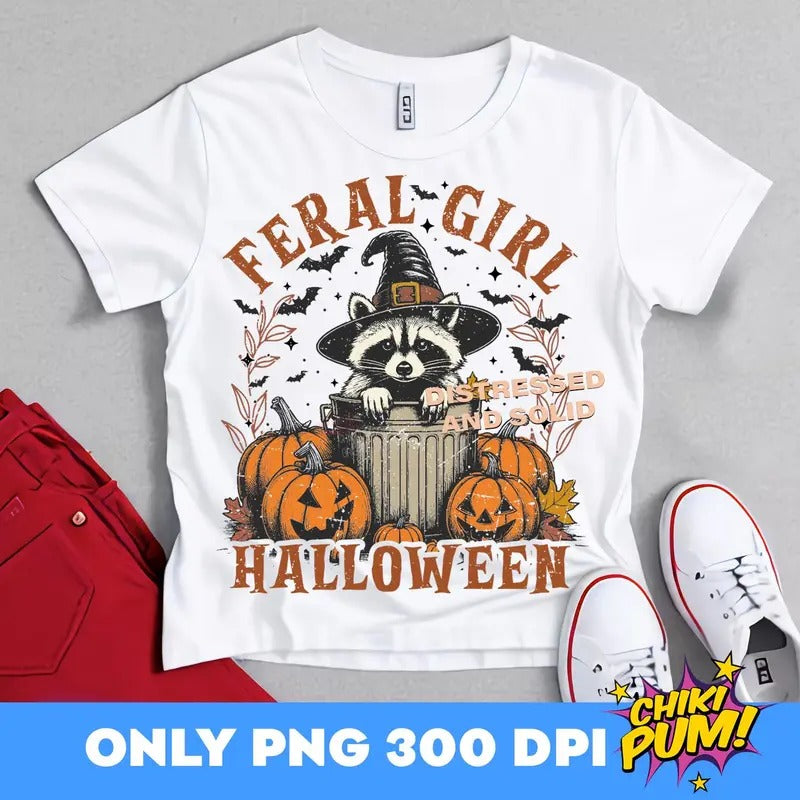 Feral Girl Halloween Feral Funny Raccoon Funny Halloween Halloween Girl Fall Designs