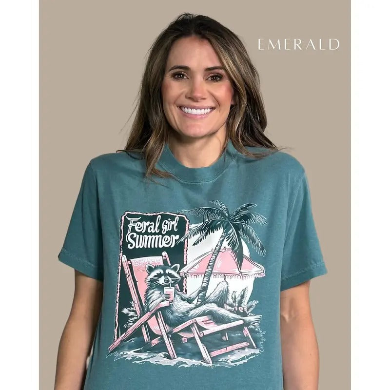 Feral Girl Summer Tshirt, Kylie Pitts Tshirt Feral Girl Summer