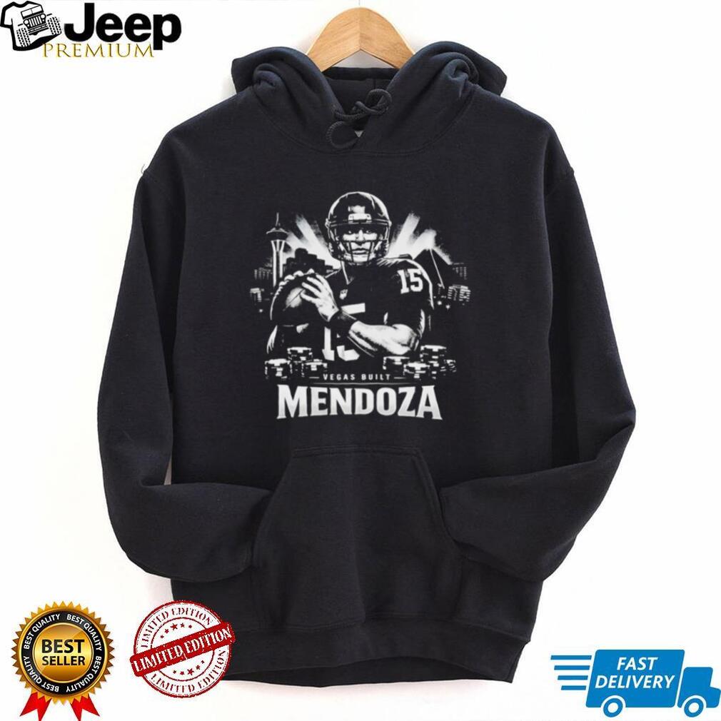 Fernando Mendoza Vegas Built Number 15 Football Quarterback Retro Vegas Skyline T Shirt