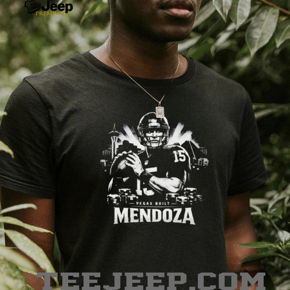 Fernando Mendoza Vegas Built Number 15 Football Quarterback Retro Vegas Skyline T Shirt