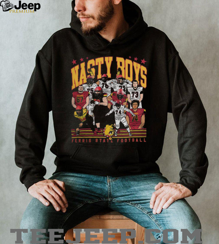Ferris State Football Nasty Boys Bulldogs Graphic T Shirt