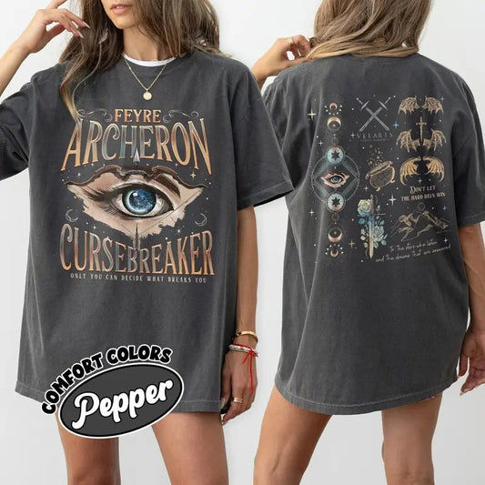 Feyre Cursebreaker Two Sided Comfort Colors Shirt, Romantasy Feyre Darling T Shirt, ACOTAR Fan Shirts, Gift For Book Lover