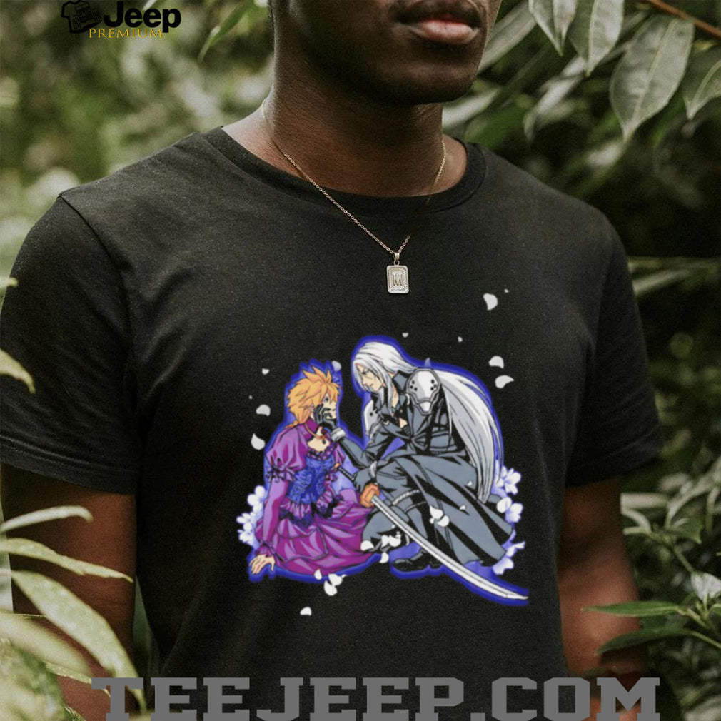 Final Fantasy VII Sephiroth and Cloud Strife Gothic Dress Anime T Shirt