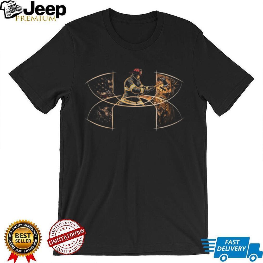 Firefighter Axe American Flag Thin Red Line Pride T Shirt