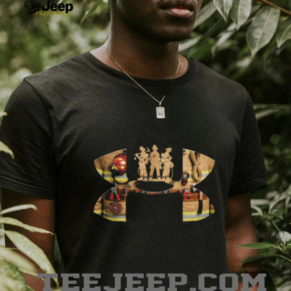 Firefighter Gear Silhouette First Responder Support T Shirt