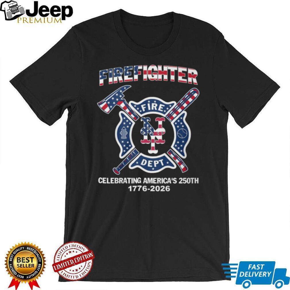 Firefighter NY Fire Dept Celebrating America’s 250th 1776 2026 Patriotic T Shirt