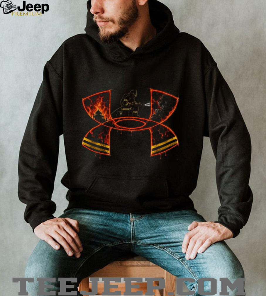 Firefighter Rescue Hero Fire Department Burning Flame Logo Shirt