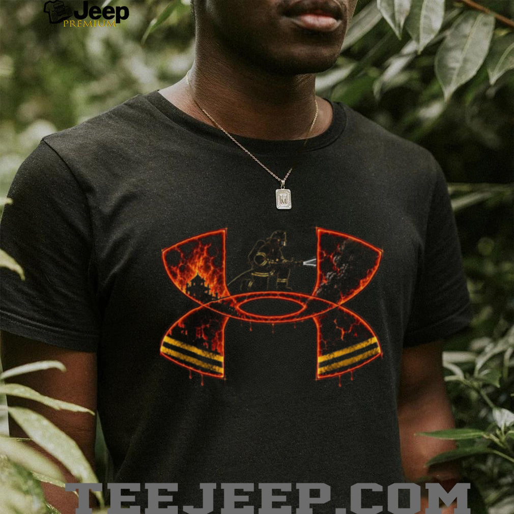 Firefighter Rescue Hero Fire Department Burning Flame Logo Shirt